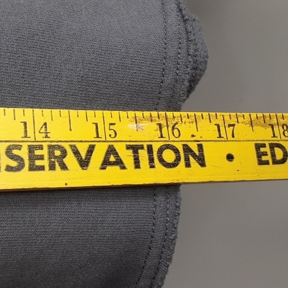 Hollister Blue Gray 3/4 Button Up Cropped Stripe Sweater - Picture 5 of 9